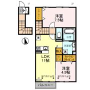 D-room道下Ⅱの間取り画像