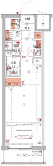 ハーモニーレジデンスパレスフロントの間取り画像