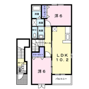 ランドヒルズ Bの間取り画像