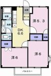 エスポワール蓼野の間取り画像
