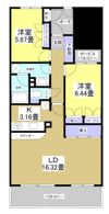 ブライティ広沢の間取り画像