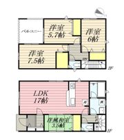クレイドルガーデン泉佐野市鶴原第18 2号棟の間取り画像