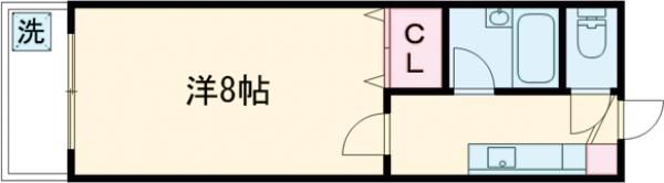 ヴィサージュ黒髪の間取り画像