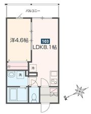 MELDIA花崎の間取り画像