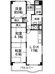 フローラル岸和田の間取り画像