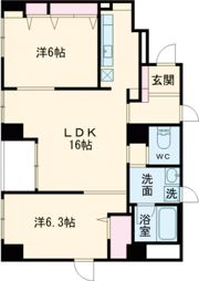 カノン甲南山手の間取り画像