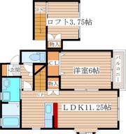 エスポワールコマツⅡB館の間取り画像