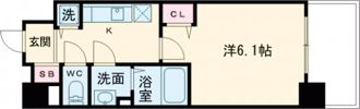 プレサンス新神戸駅前の間取り画像