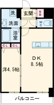 プレサンス新神戸駅前の間取り画像