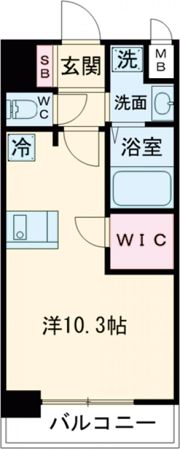 プレサンス新神戸駅前の間取り画像