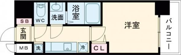 プレサンス新神戸駅前の間取り画像