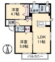 ルピナス Cの間取り画像
