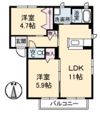 ルピナス Cの間取り画像