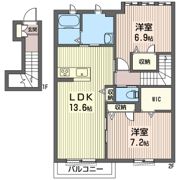 プラタナス元今泉Bの間取り画像
