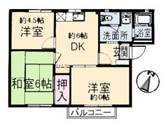 フレグランス南風Ⅱ A棟の間取り画像