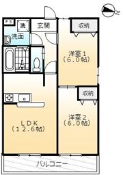 サザンクロス双太山の間取り画像