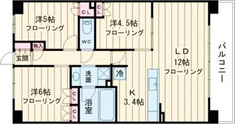 パークホームズLaLa門真の間取り画像