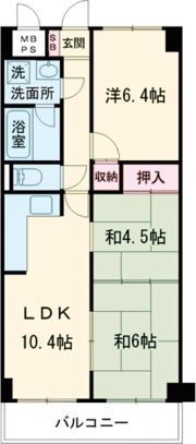 ライオンズマンション古江西の間取り画像