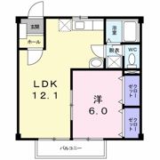 スカイハイツ福島の間取り画像
