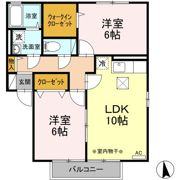 フォンテーヌ Bの間取り画像