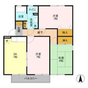 グランドソレイユ Dの間取り画像