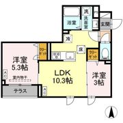 セレスティア南花畑Ⅲの間取り画像
