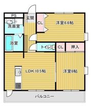 コーナス木太Sの間取り画像