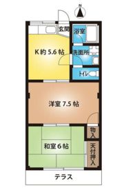 朝日コーポA棟の間取り画像