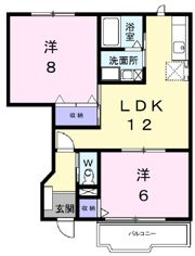 ピュアーズ96 A棟の間取り画像