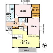 リビングタウン泉大津Bの間取り画像
