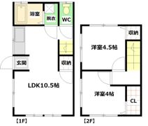 矢野西3貸家の間取り画像
