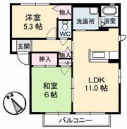 バリュージュ井原 C棟の間取り画像