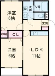 グロリアハイツ的場の間取り画像