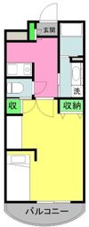 アーバンハイツ横田の間取り画像
