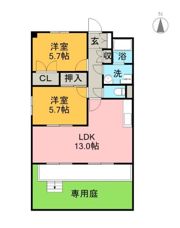 レージュ武豊Aの間取り画像