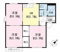 リバーサイド中島Aの間取り画像