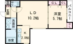 フジパレス堺大浜公園Ⅱ番館の間取り画像