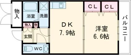 プリムローズ八戸ノ里の間取り画像