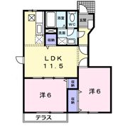 メゾン長船Bの間取り画像