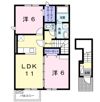 カフリーィエDの間取り画像