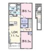 ウエスト Bの間取り画像