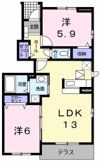 サンライズ・ヴィラ Aの間取り画像