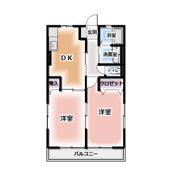 山茶花Aの間取り画像