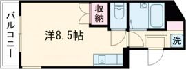 ジャスティワン黒髪の間取り画像