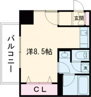 サテンドール黒髪の間取り画像