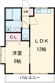 ピューラ城ヶ崎B棟の間取り画像