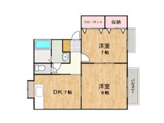 コーポ岩本25の間取り画像