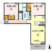 トリシア八幡の間取り画像