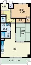 レポーゼ西新の間取り画像