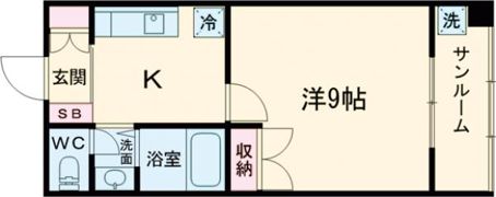 ニシダコーポ西ノ京の間取り画像